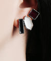 Coppia di Orecchini Amal Noire Nero - Silver