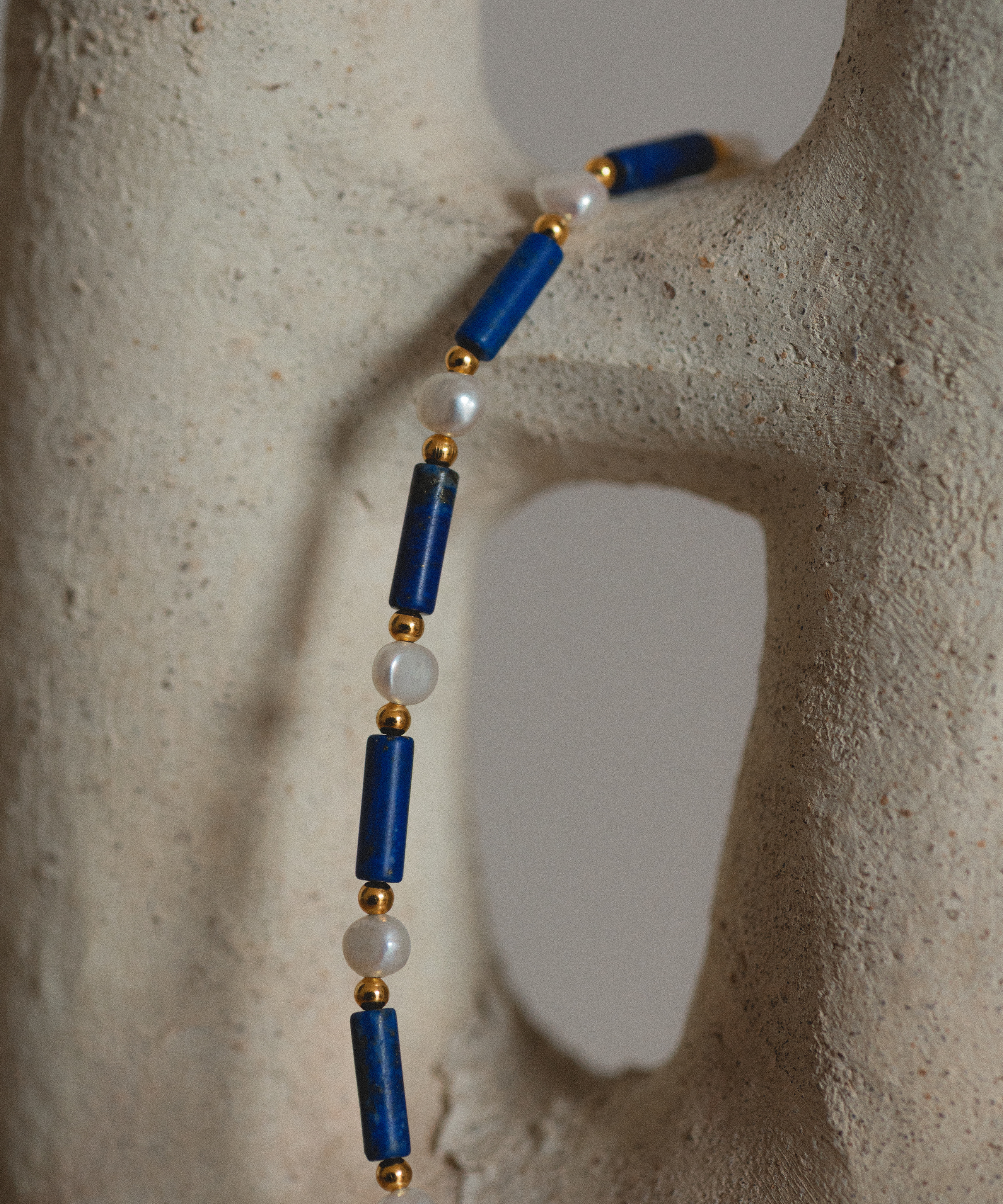 Girocollo Barrette Lapislazzuli Blu - Gold