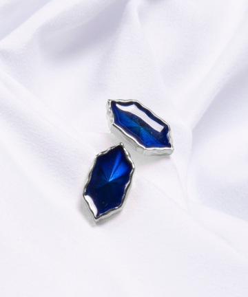 Coppia di Orecchini Amal Blu - Silver