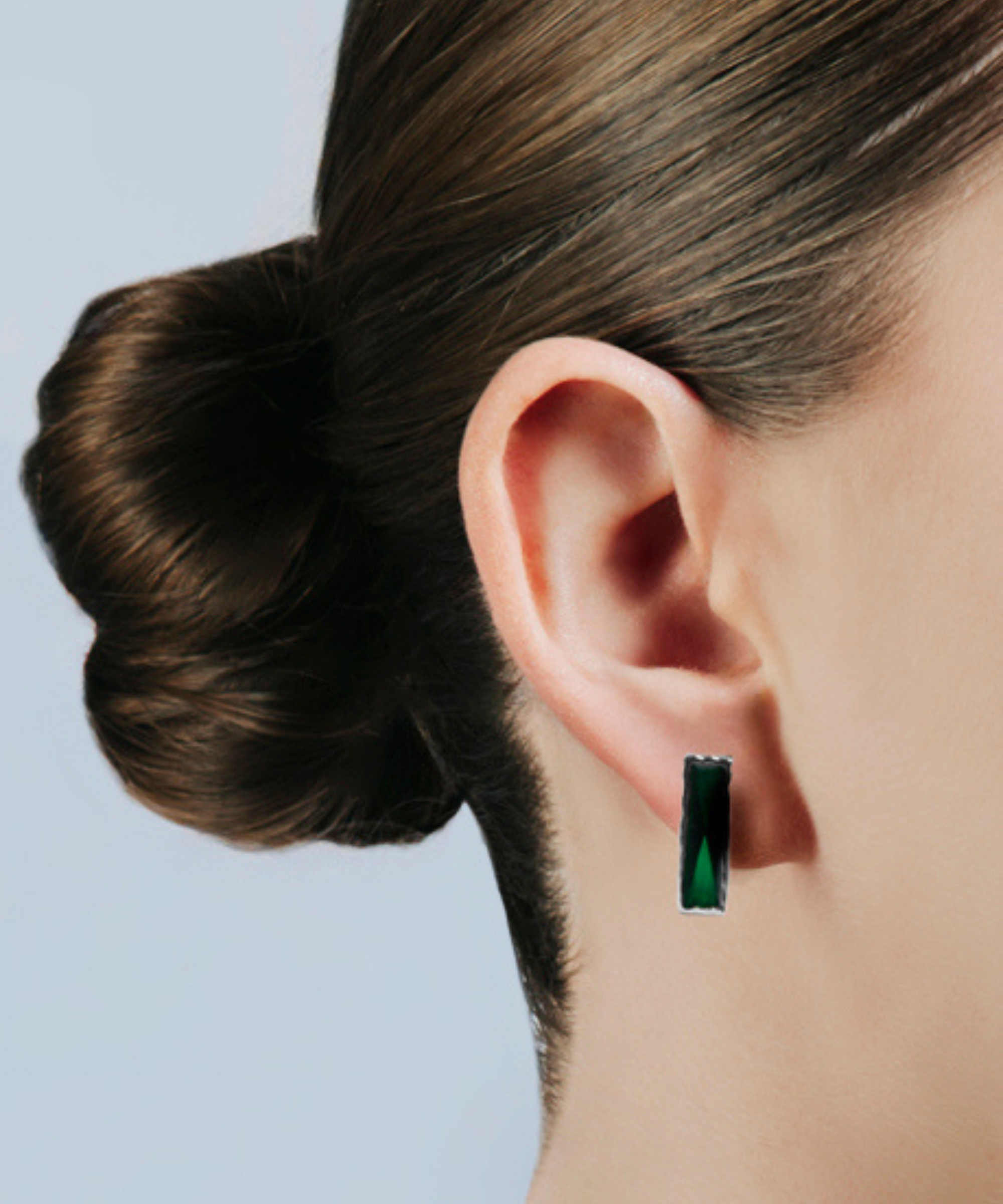 Coppia di Orecchini Amal Verde - Silver