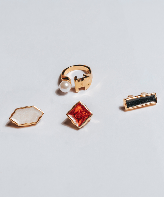 Anello Amal Noire Gold - 3 in 1