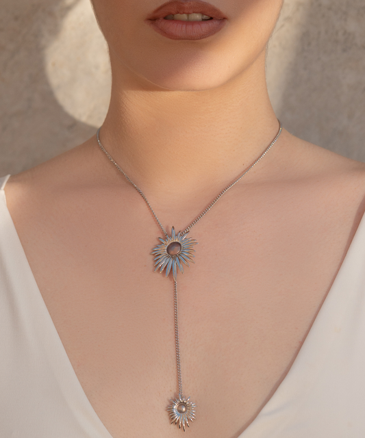 Collana Aura Rosa Antico - Silver
