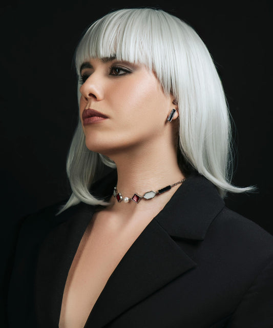 Collana Amal Noire Mix - Silver