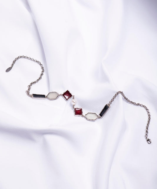 Collana Amal Noire Mix - Silver