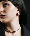 Coppia di Orecchini Amal Noire Nero - Gold