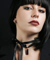 Coppia di Orecchini Amal Noire Nero - Silver