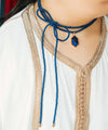 Collana Corda e Ciondolo Amal Blu - Gold
