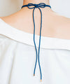 Collana Corda e Ciondolo Amal Blu - Gold