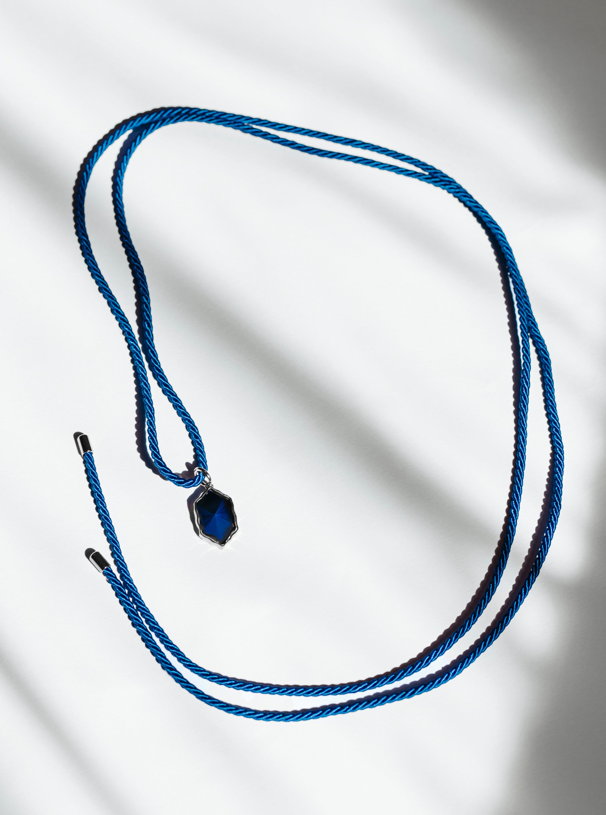 Collana Corda e Ciondolo Amal Blu - Silver